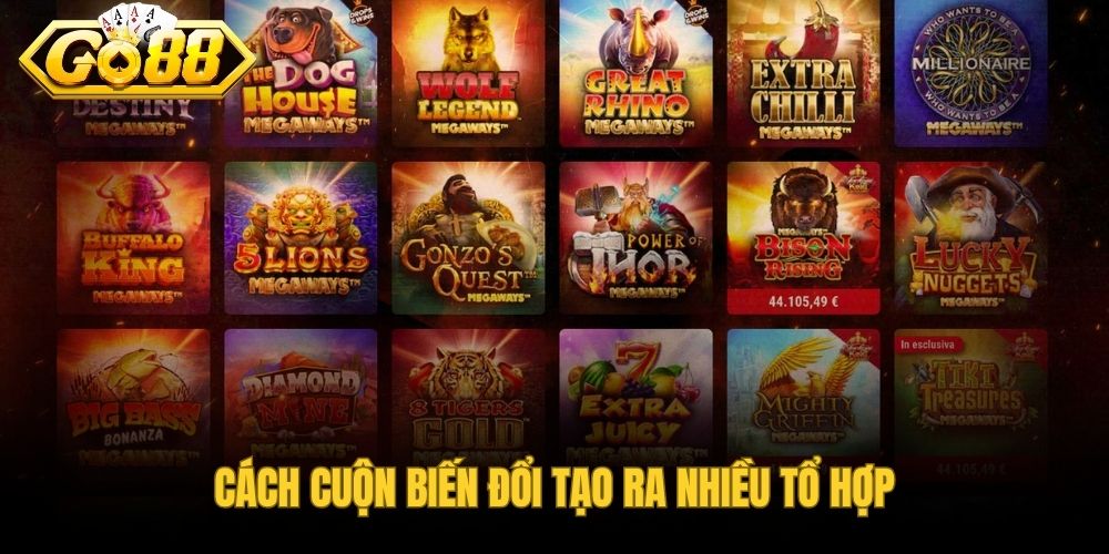 Các bước vận hành chính trong một lượt quay Megaways